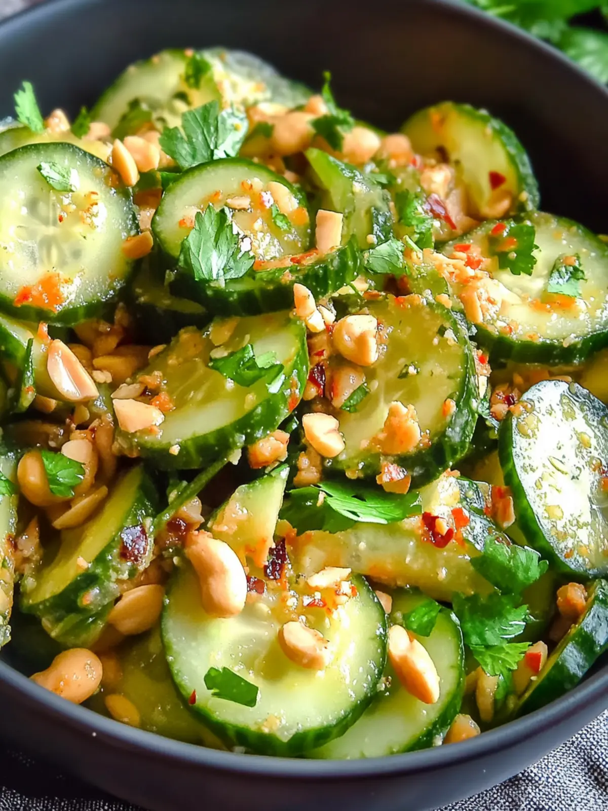 Gluten-Free Spicy Peanut Cucumber Salad