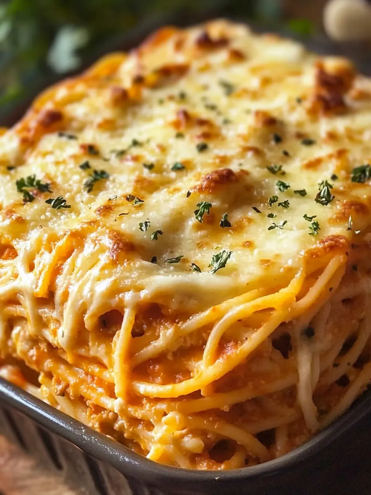 Baked Cream Cheese Spaghetti Casserole