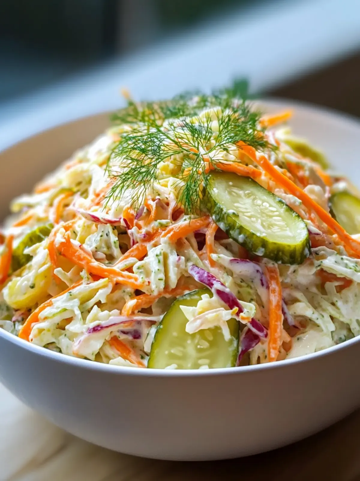 Spicy Dill Pickle Coleslaw