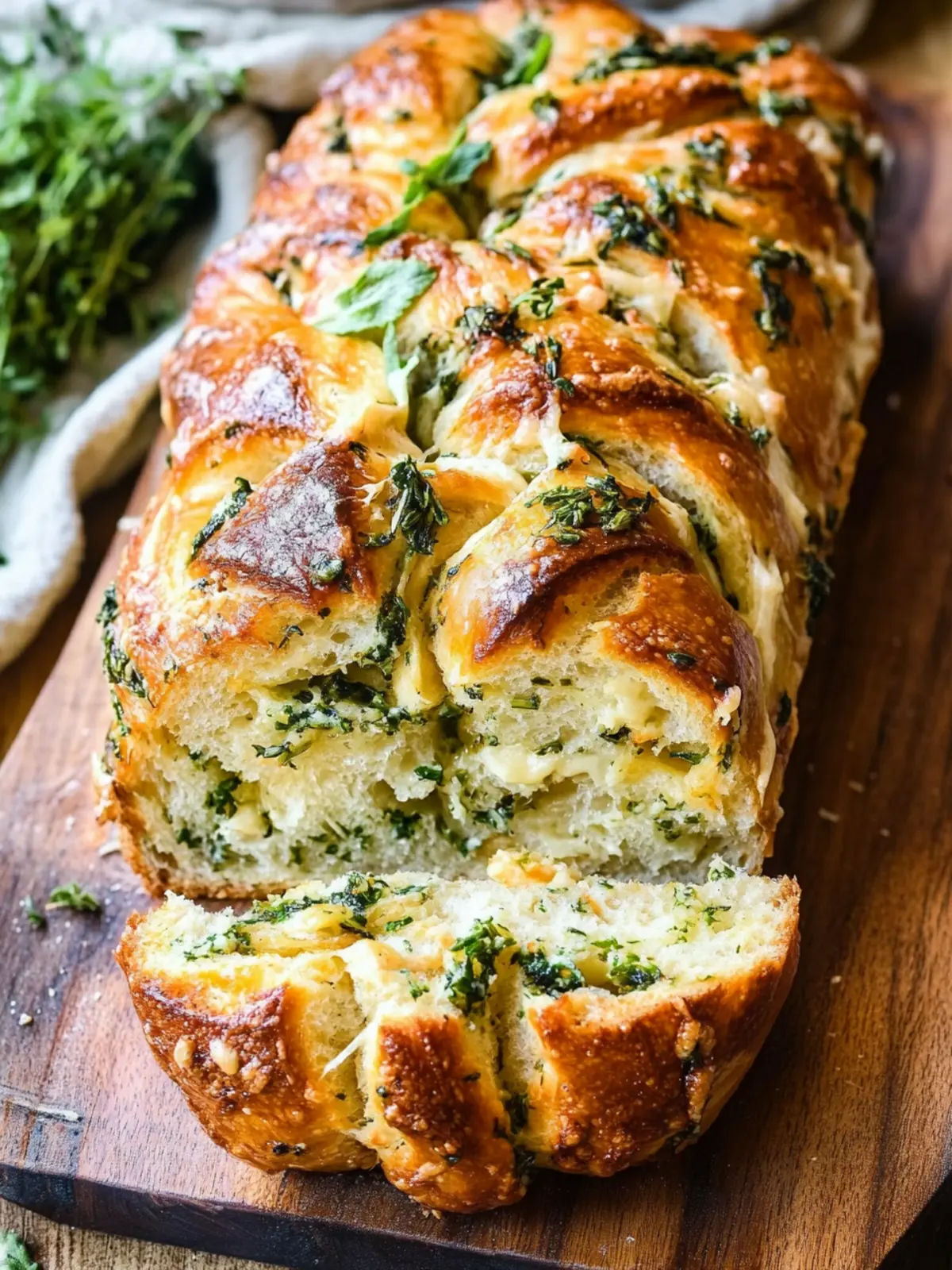 Irresistible Swirled Garlic Herb and Cheese Bread Recipe 3 Swirled Garlic Herb and Cheese Bread