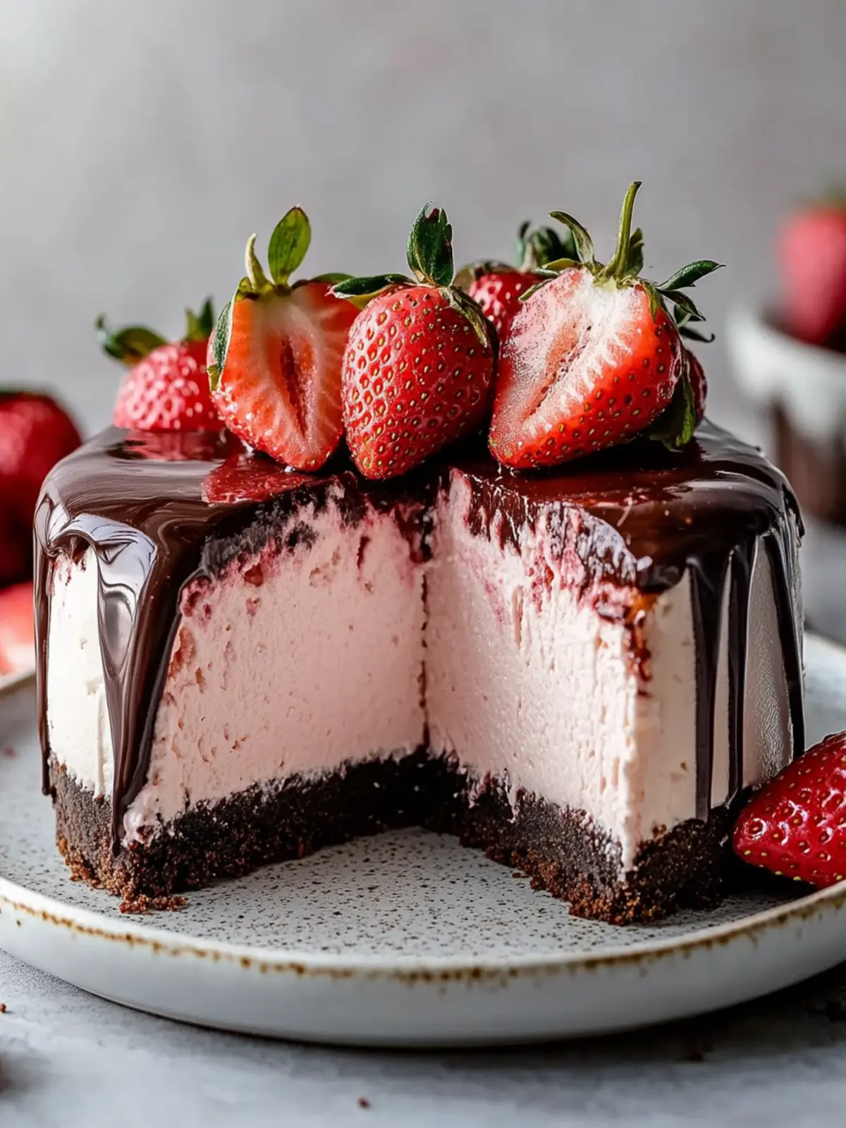 Irresistible Chocolate Covered Strawberry Cheesecake Recipe 4 Chocolate Covered Strawberry Cheesecake