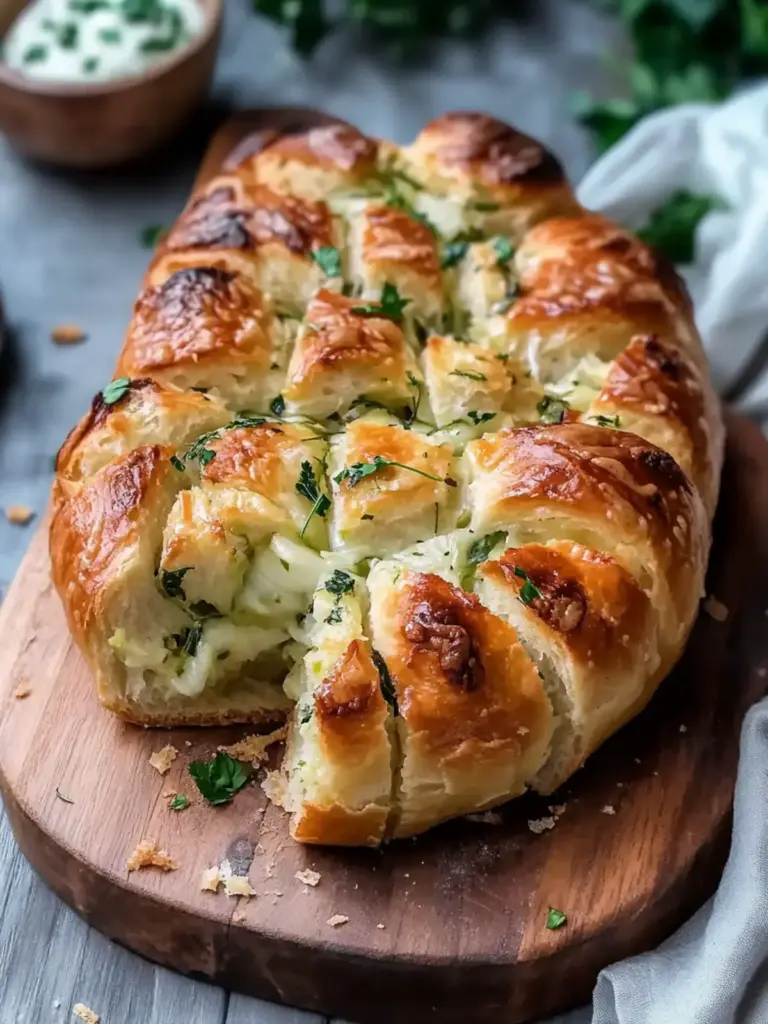 Sourdough Discard Pull-Apart Garlic Bread