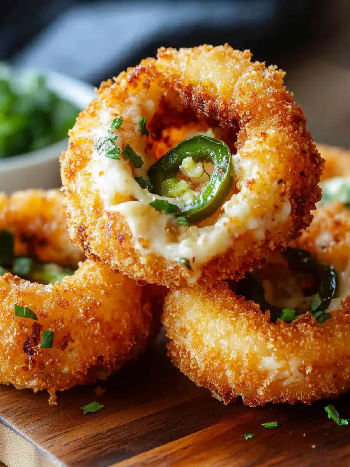 Jalapeño Popper Stuffed Onion Rings Recipe