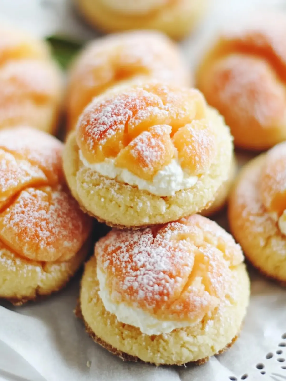 Orange Infused Sweet Ricotta Peach Cookies