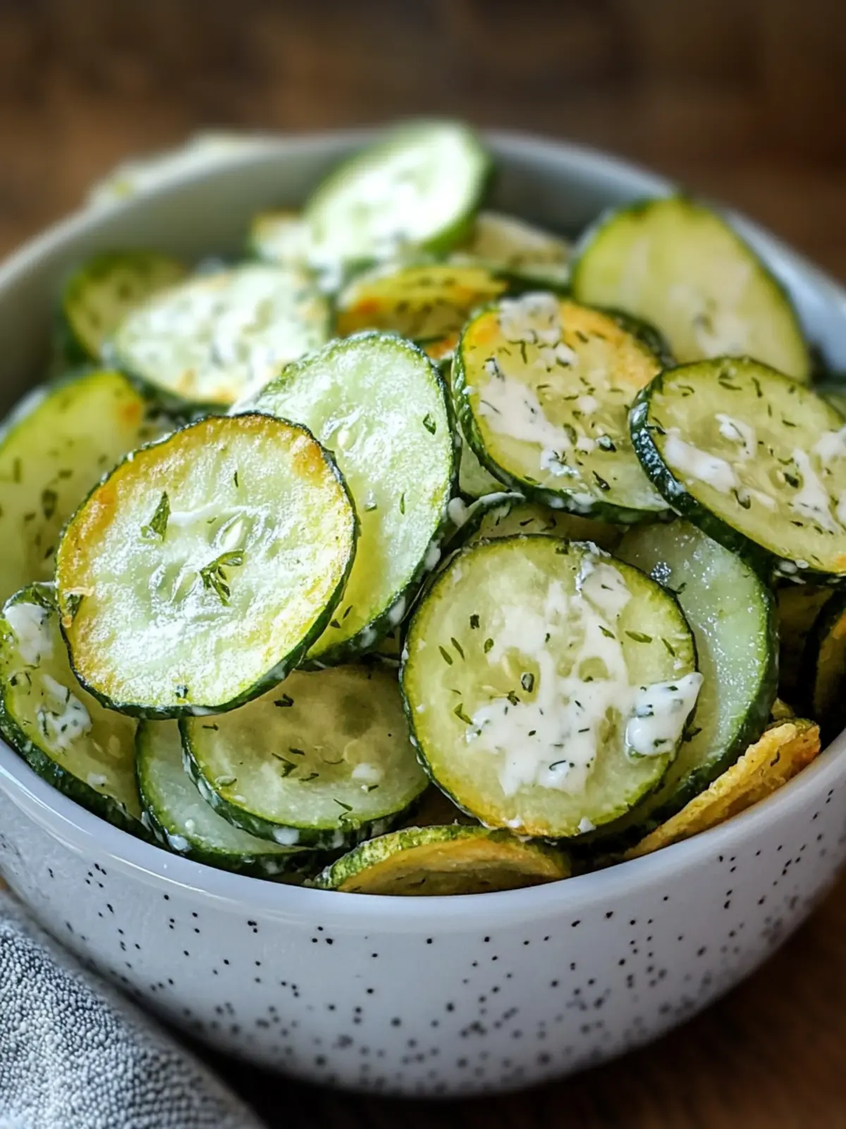 Crunchy Ranch Cucumber Chips Recipe
