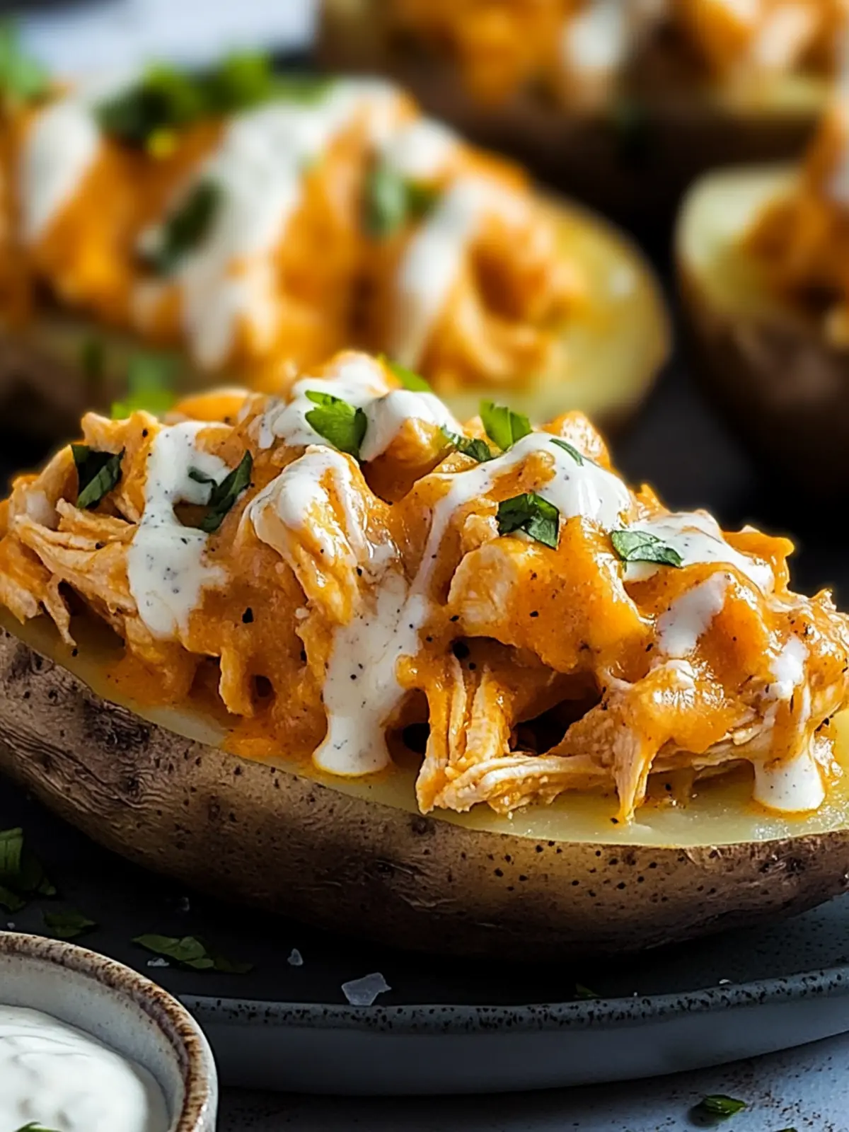 Irresistible Creamy Buffalo Chicken Stuffed Potatoes to Love 3 Creamy Buffalo Chicken Stuffed Potatoes