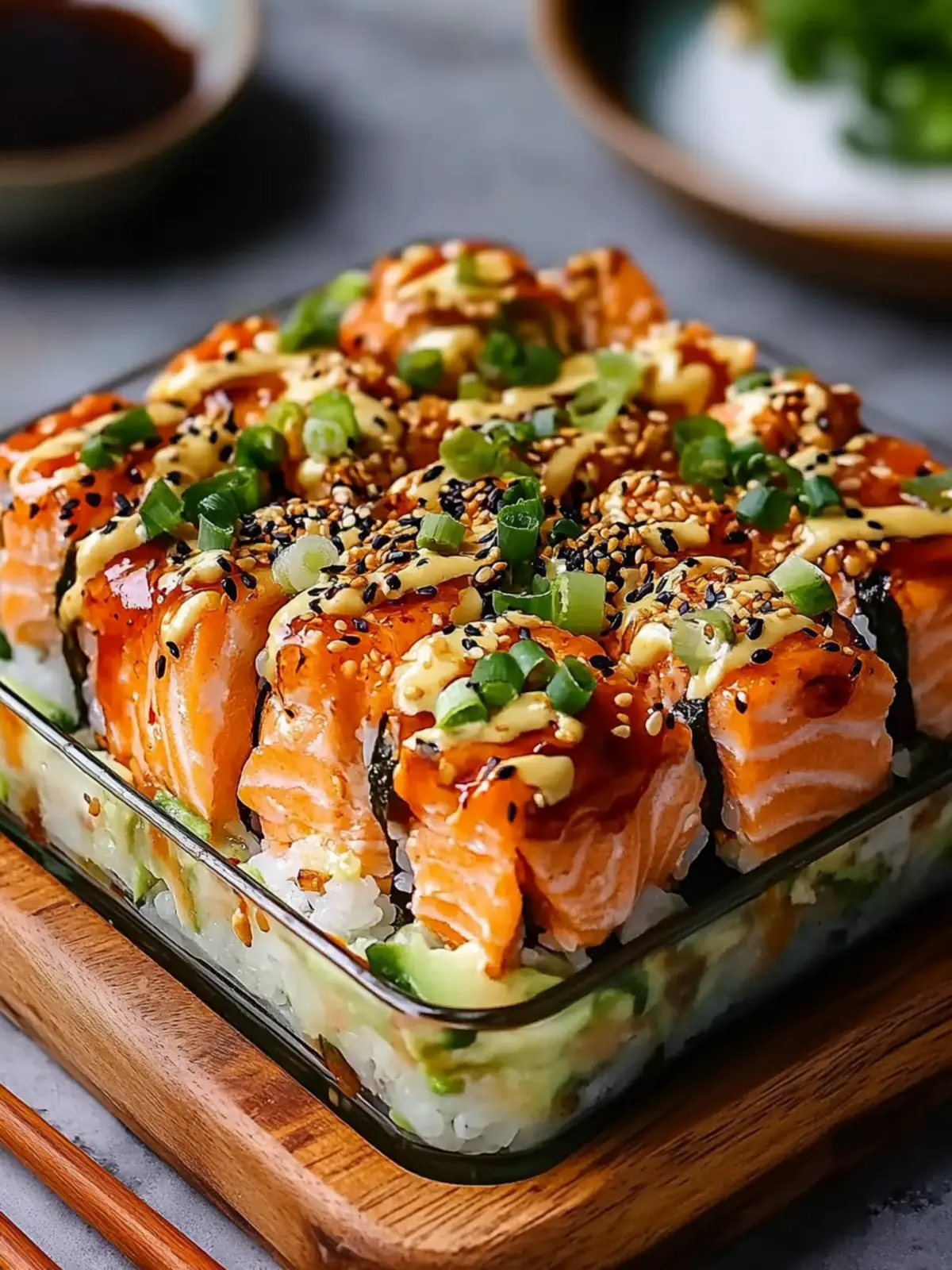Spicy Salmon Sushi Bake: Cozy Comfort for Your Next Dinner Party 2 Spicy Salmon Sushi Bake