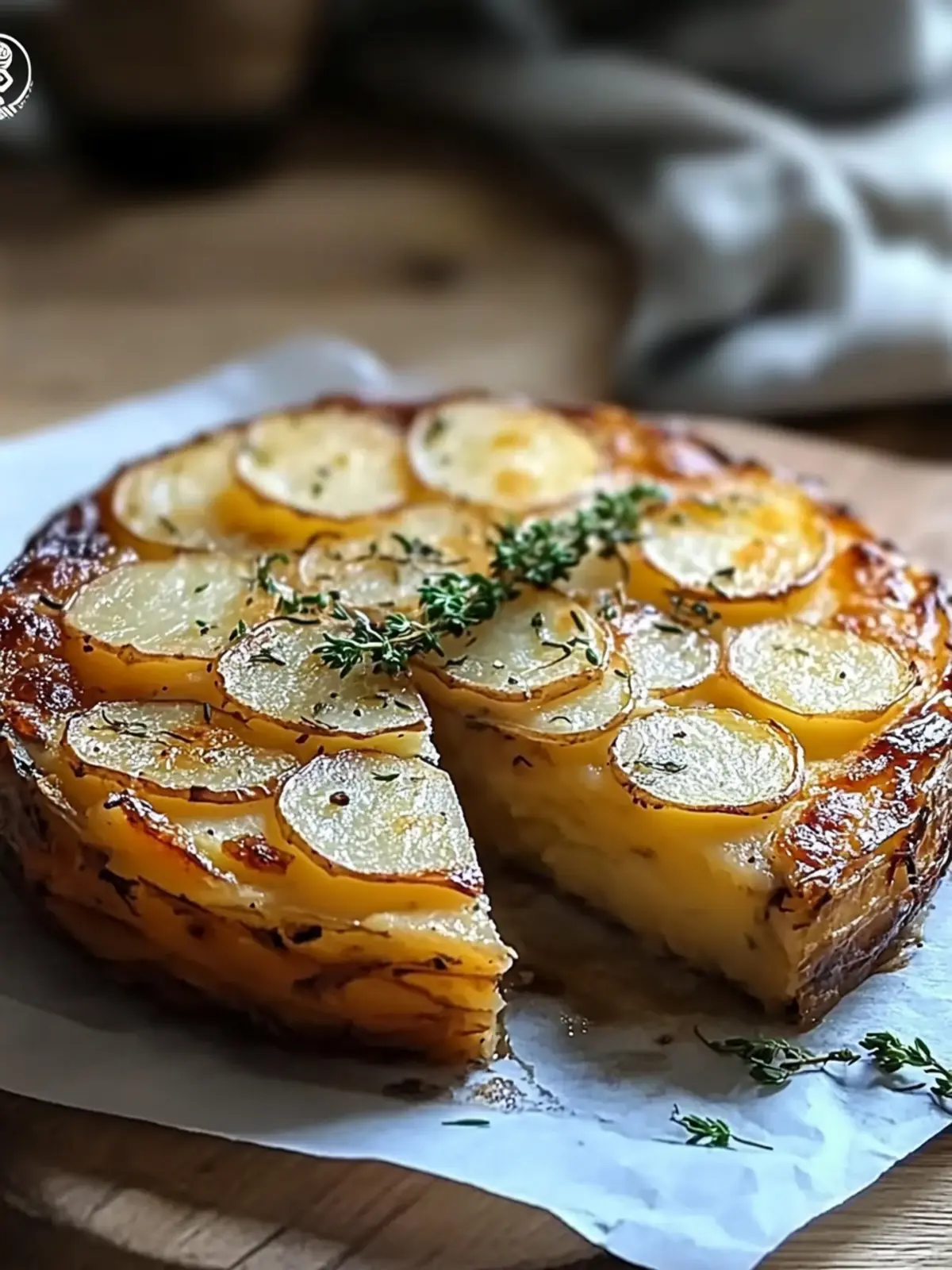 Balsamic Thyme Potato Torte Crispy Layers