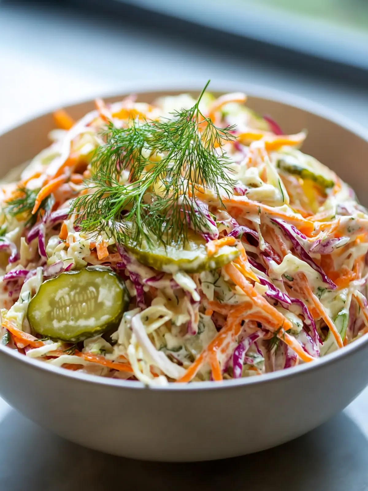 Spicy Dill Pickle Coleslaw