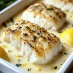 Baked Cod in Coconut Lemon Cream Sauce for Busy Weeknights