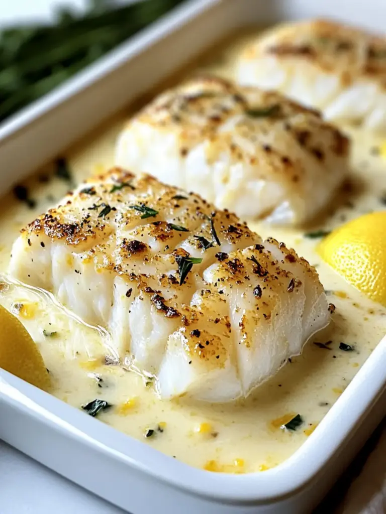 Baked Cod in Coconut Lemon Cream Sauce for Busy Weeknights