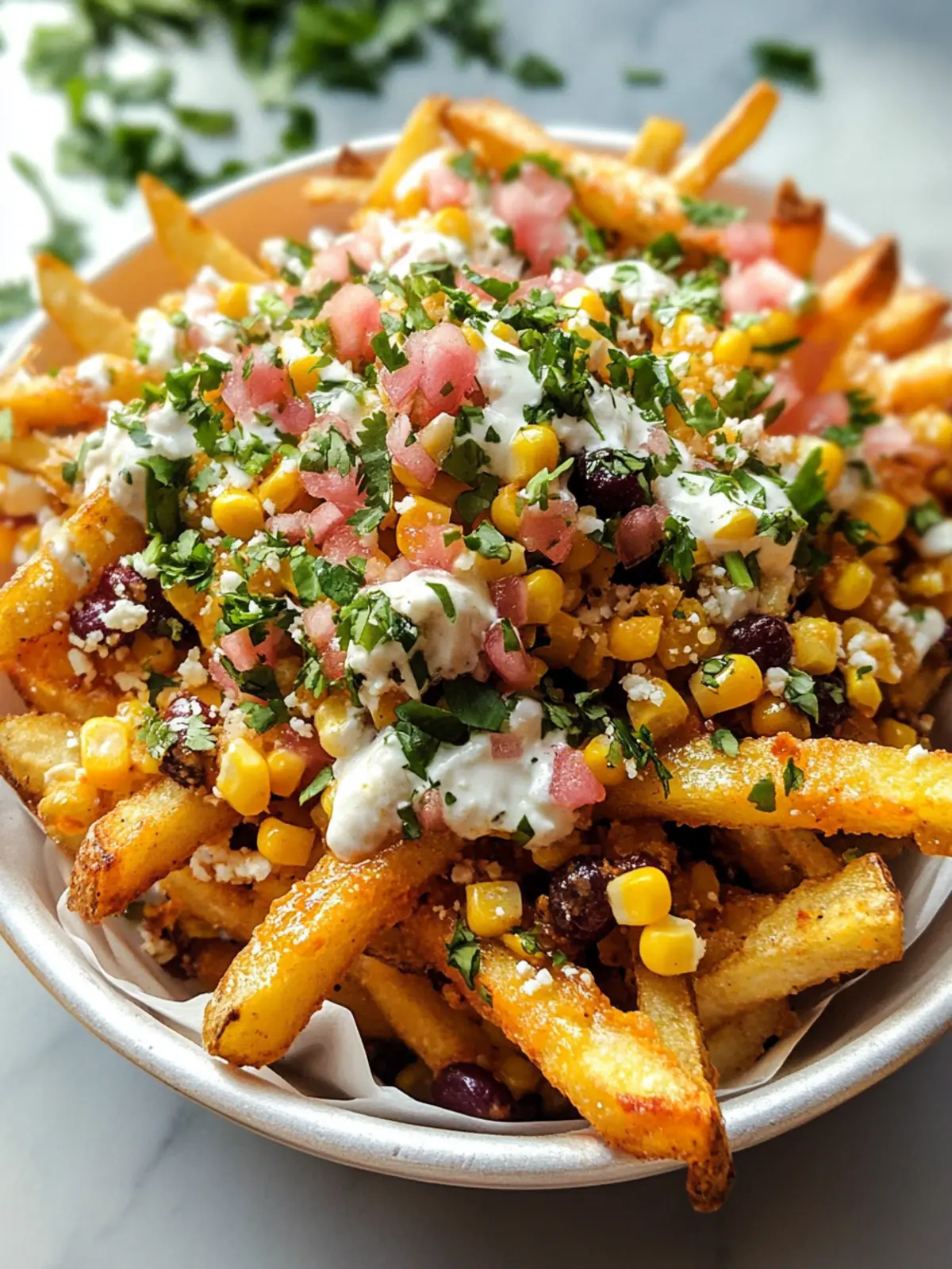 Loaded Mexican Street Corn Fries