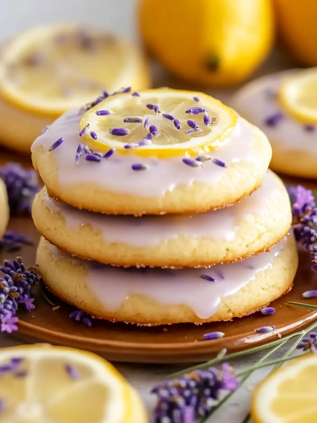 Lemon Lavender Cookies with Sweet Citrus Glaze