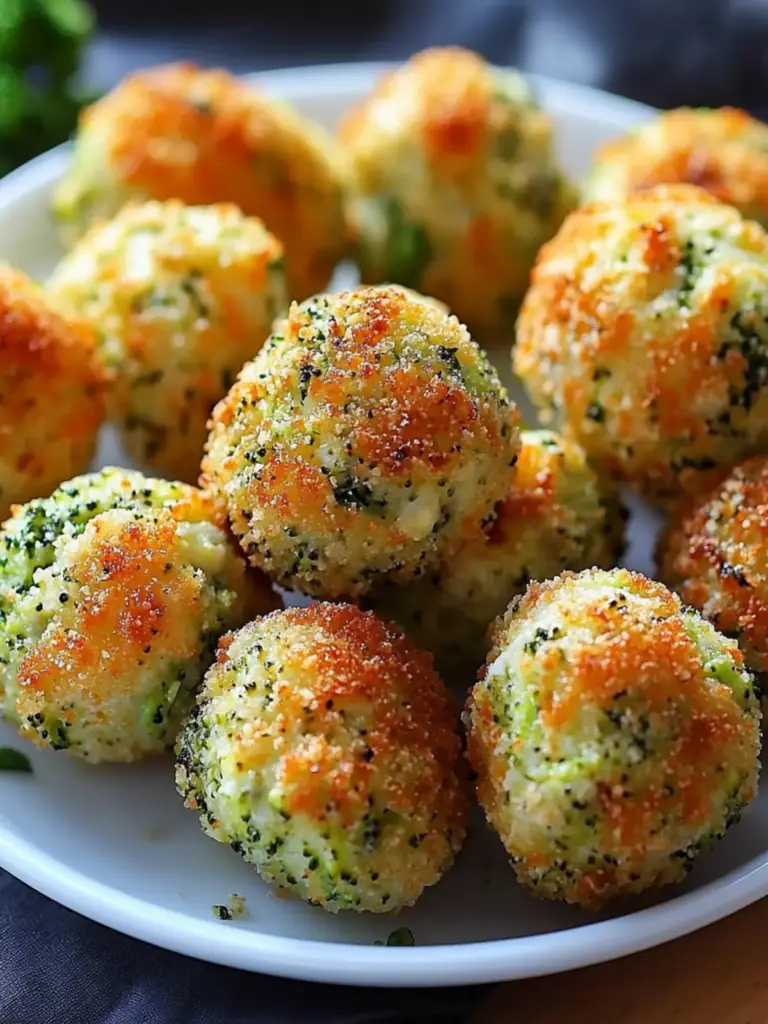Crispy Baked Broccoli Cheese Balls