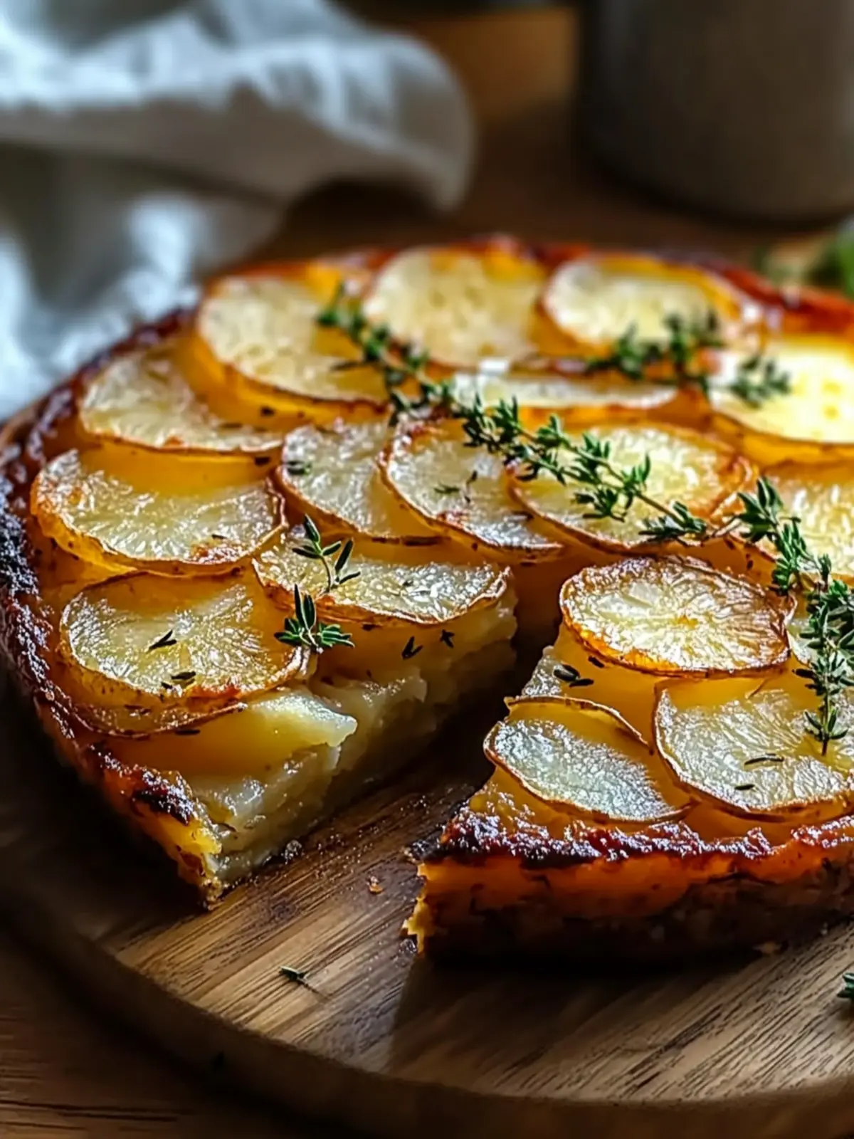 Balsamic Thyme Potato Torte Crispy Layers