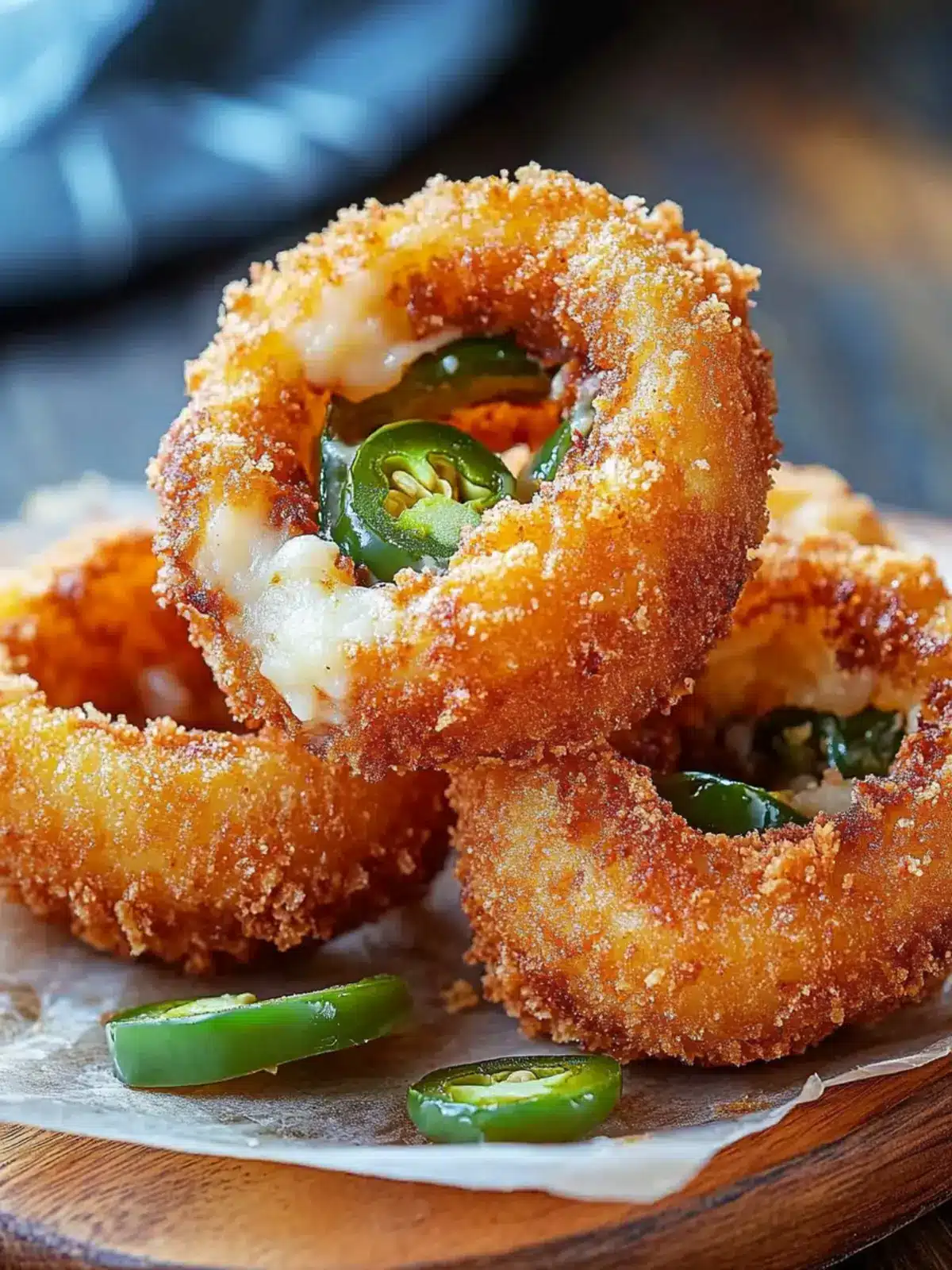 Jalapeño Popper Stuffed Onion Rings Recipe