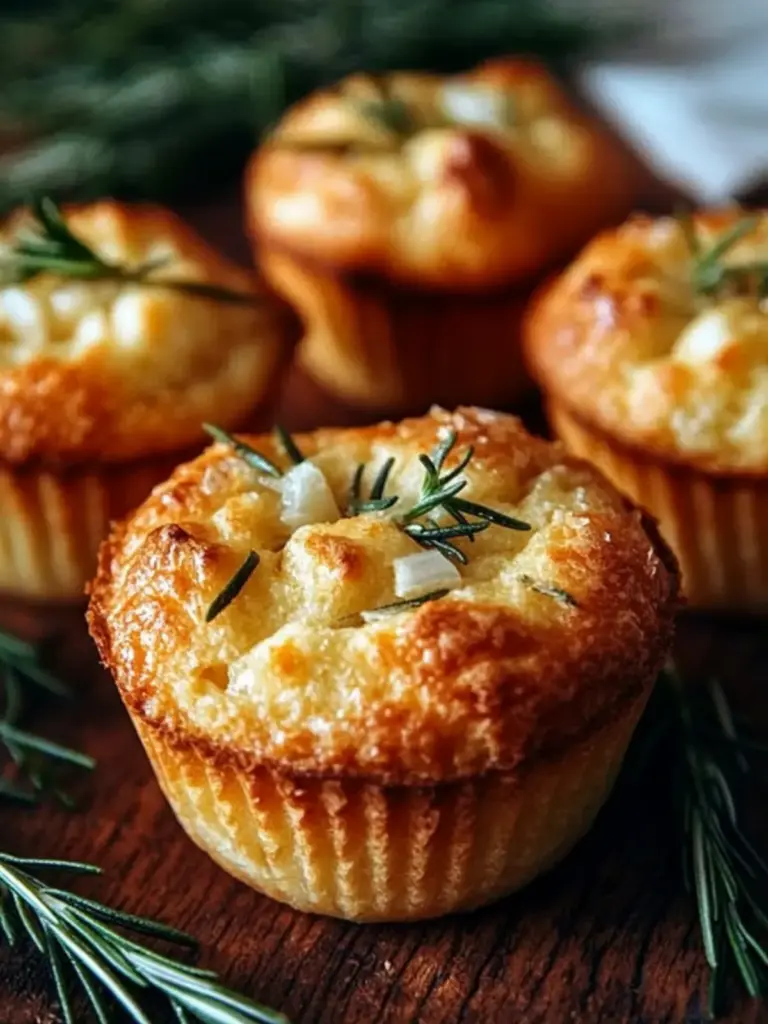Garlic Rosemary Focaccia Muffins