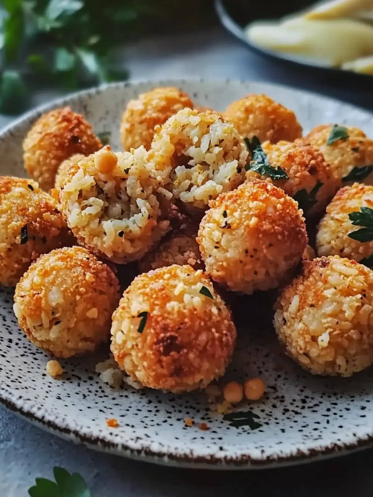 Baked Chickpea and Rice Balls