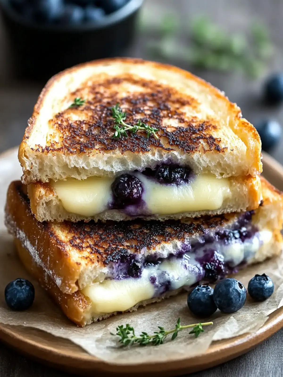 Sweet & Savory Blueberry Grilled Cheese