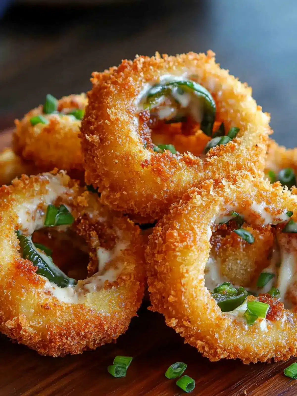 Jalapeño Popper Stuffed Onion Rings Recipe