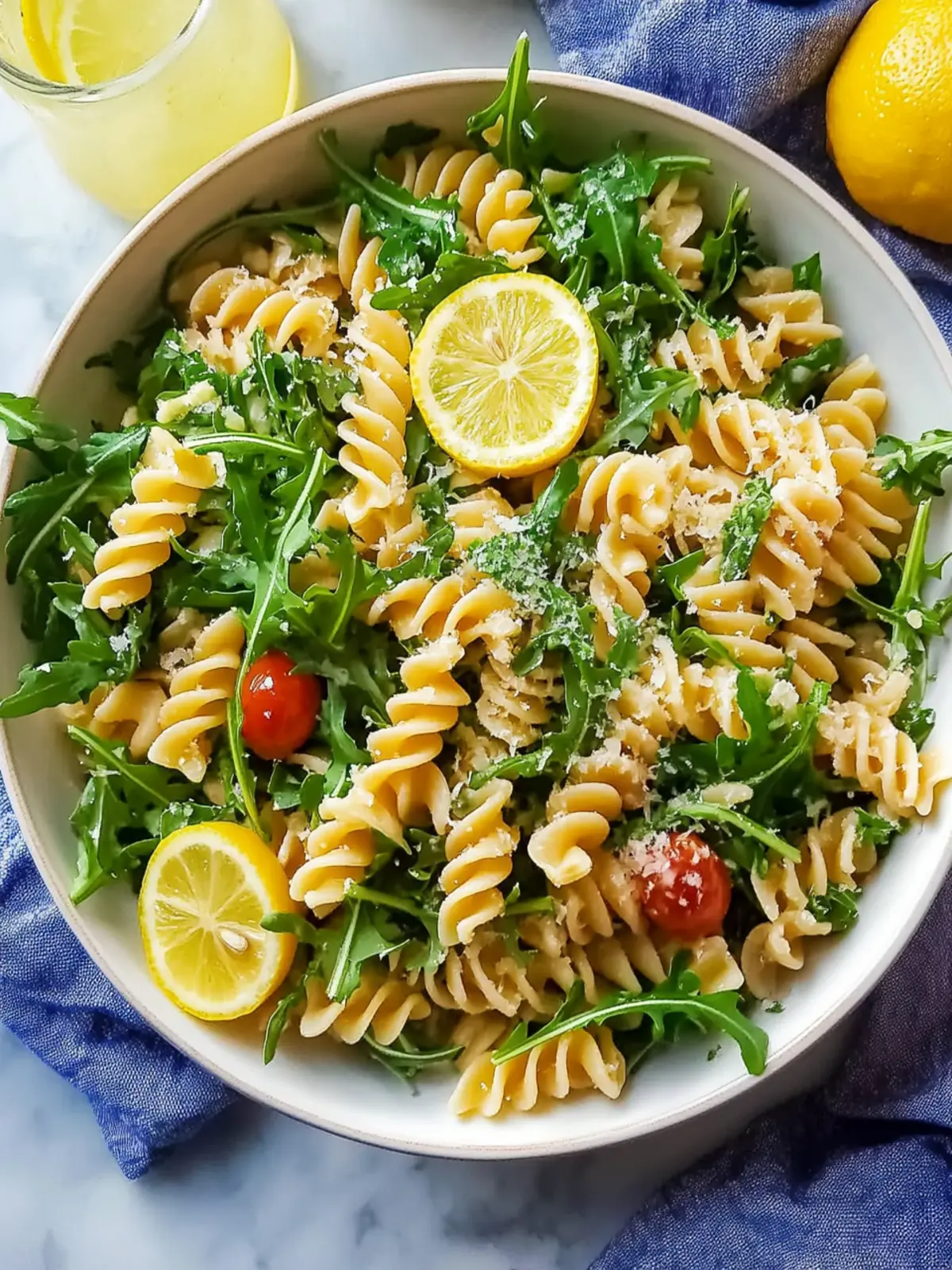 Zesty Lemon Arugula Pasta Salad