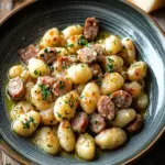 Garlic Butter Gnocchi with Sausage