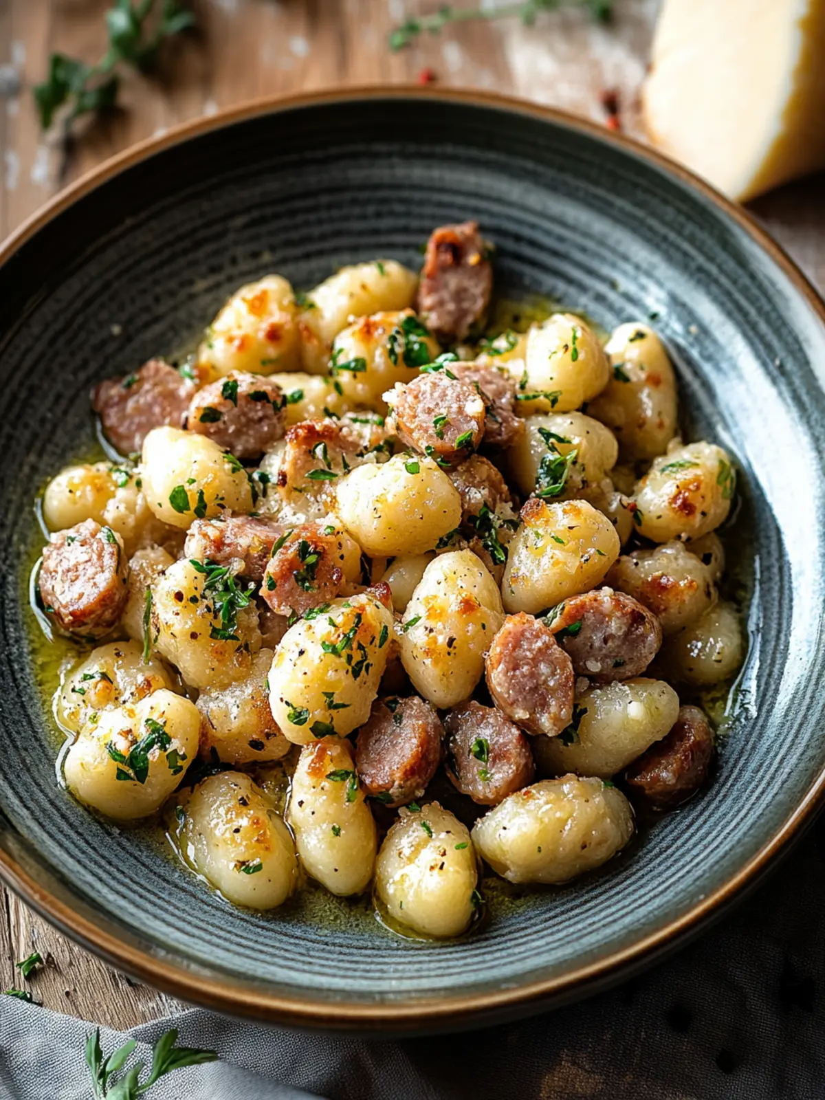 Garlic Butter Gnocchi with Sausage