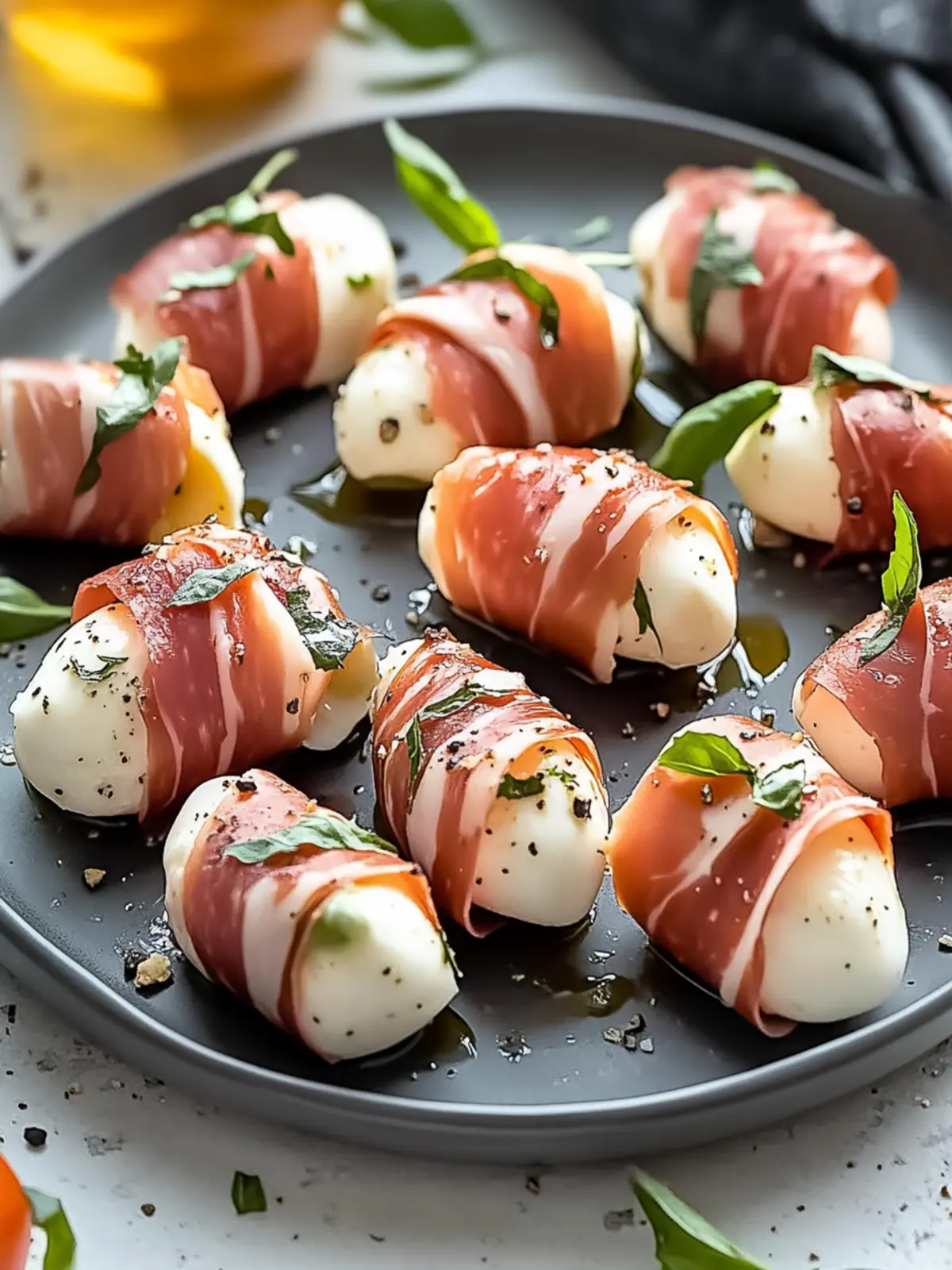 Prosciutto Wrapped Mozzarella Bites