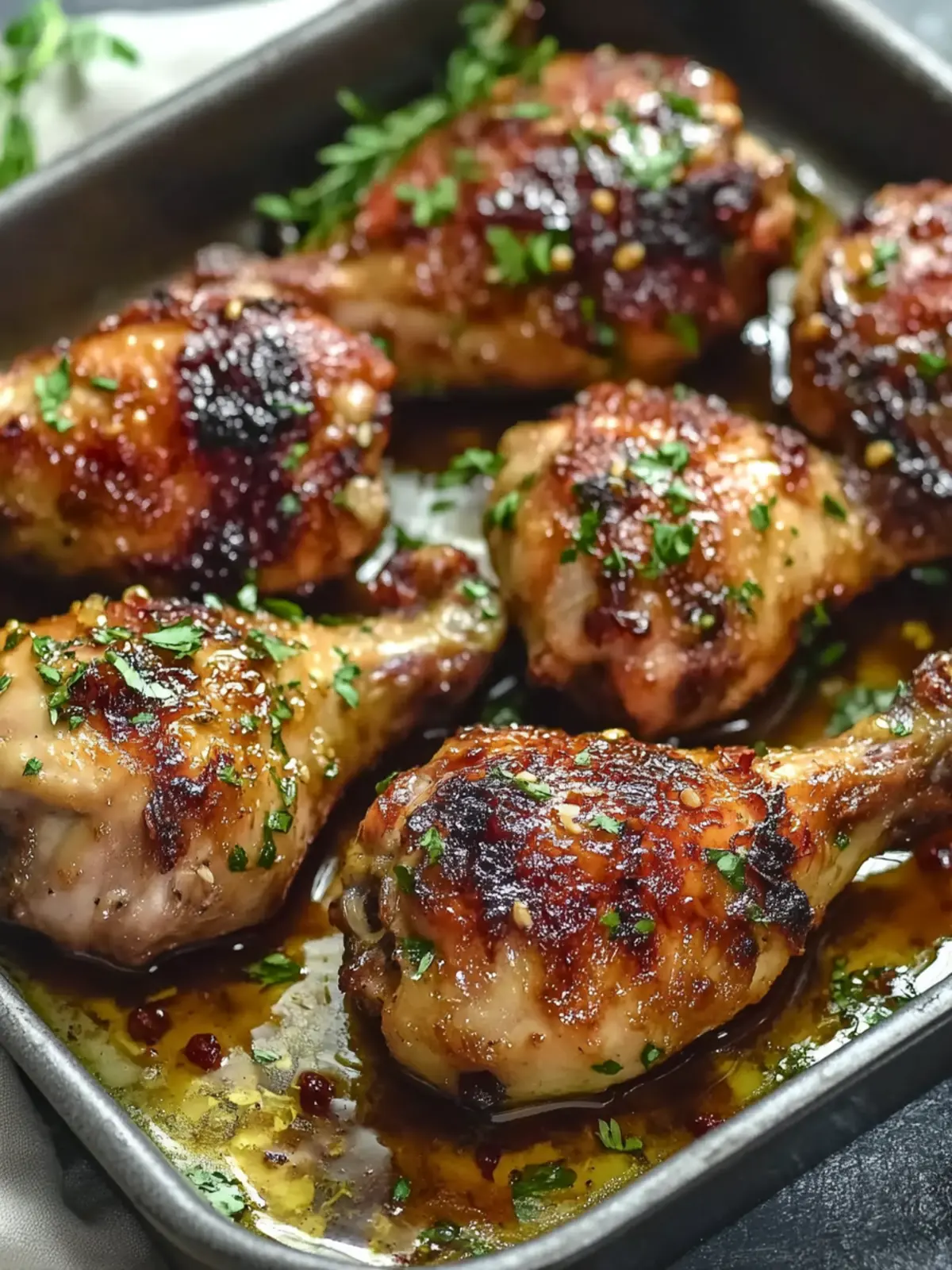 Crispy Oven Baked Honey Garlic Chicken Legs Easy Sticky Soy Glaze Recipe
