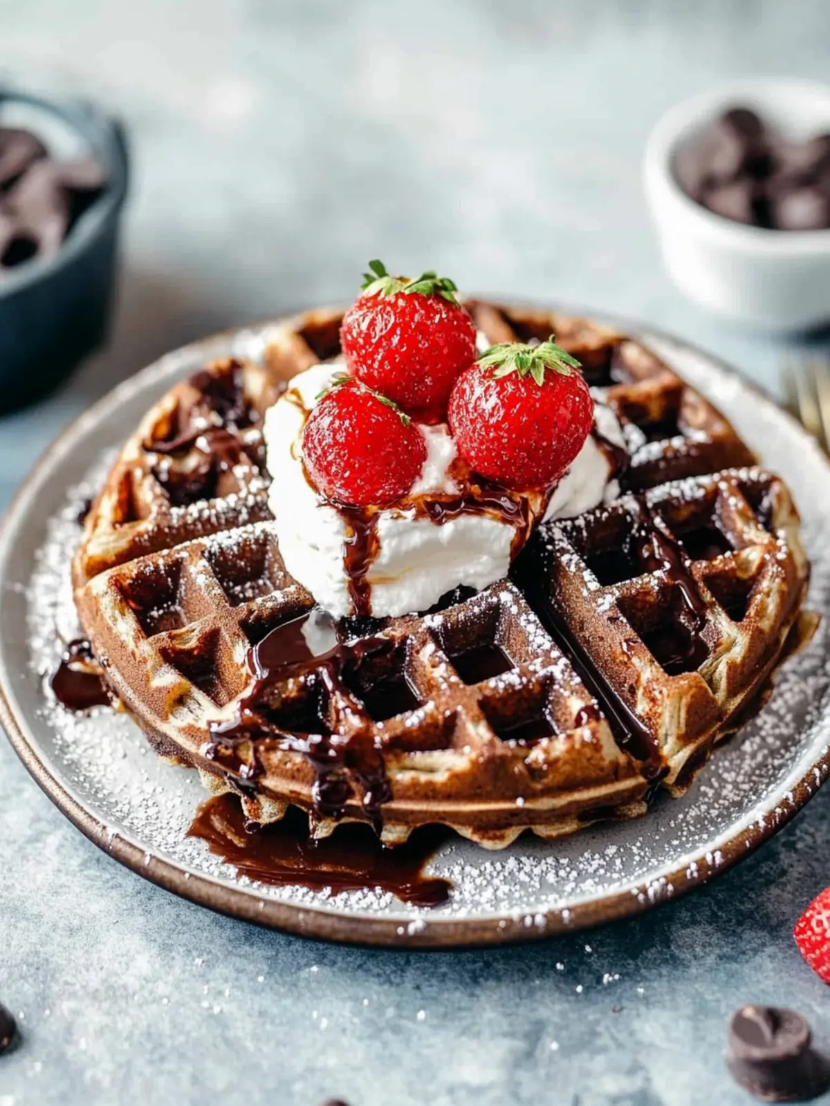 Bomb Diggity Chocolate Waffles