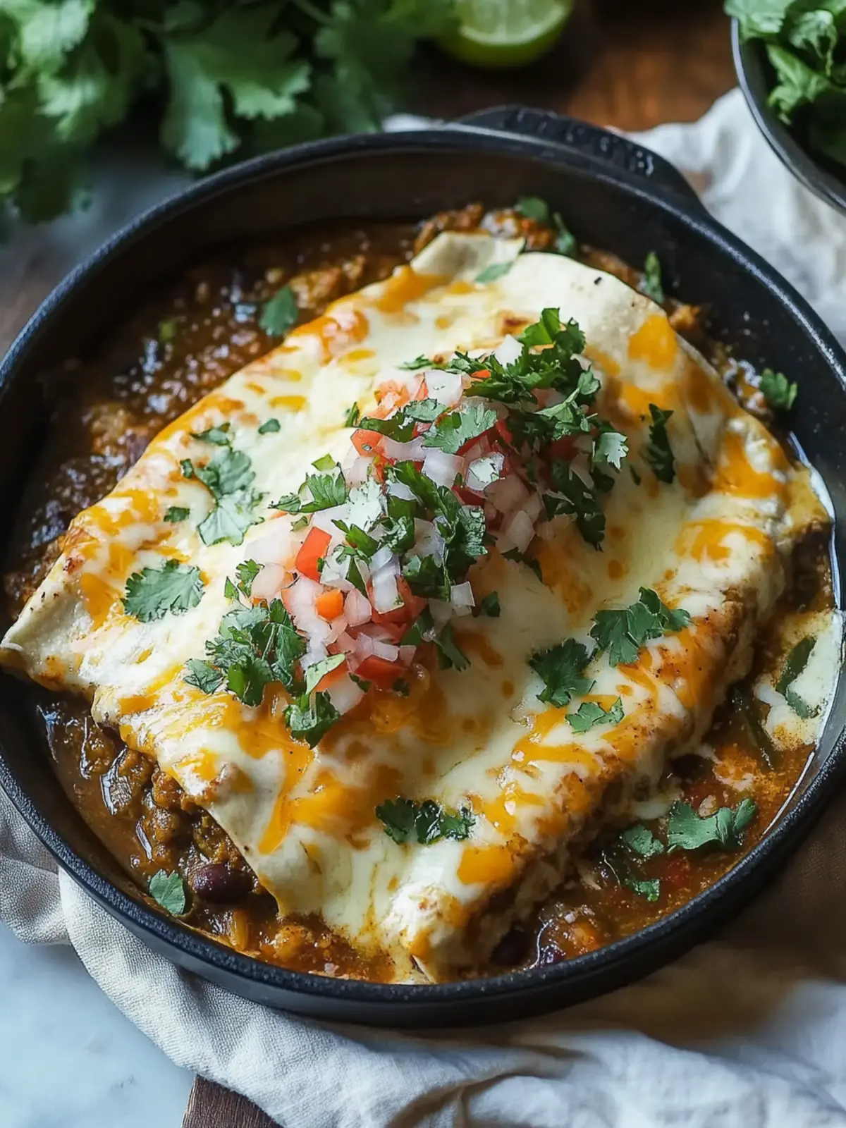 Smothered Green Chili Burritos