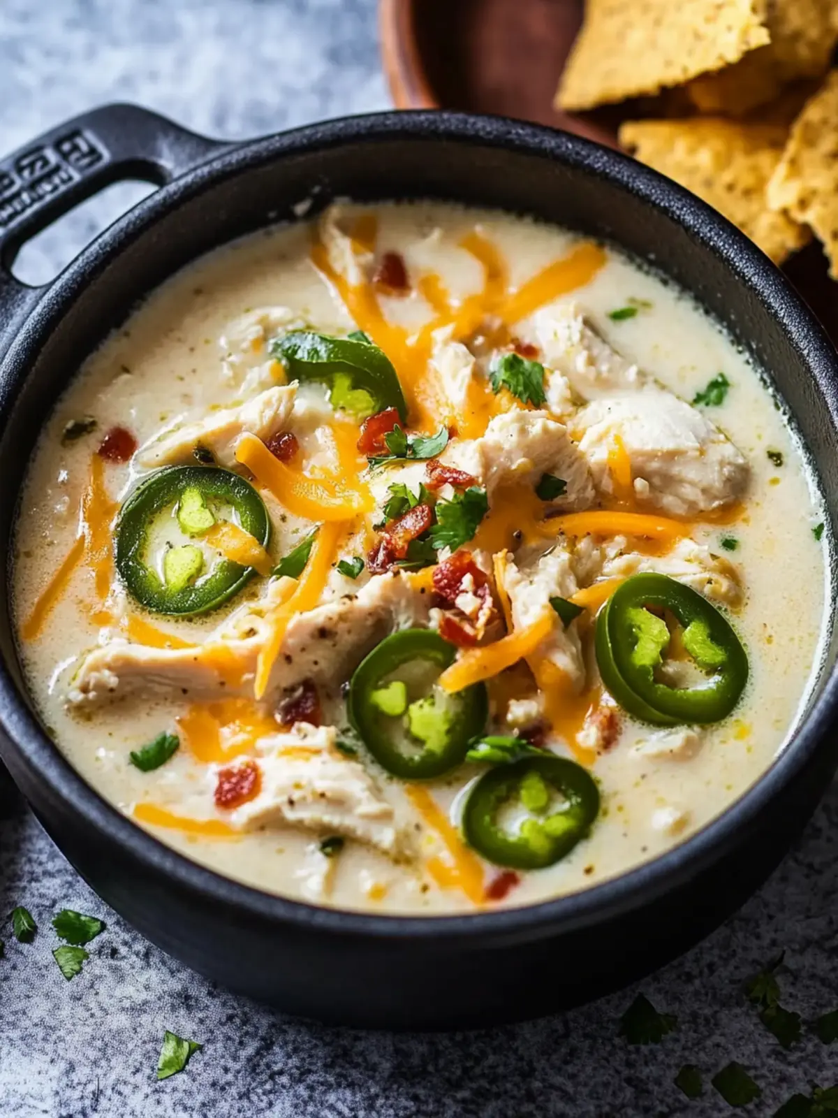 Spicy Jalapeño Popper Chicken Soup