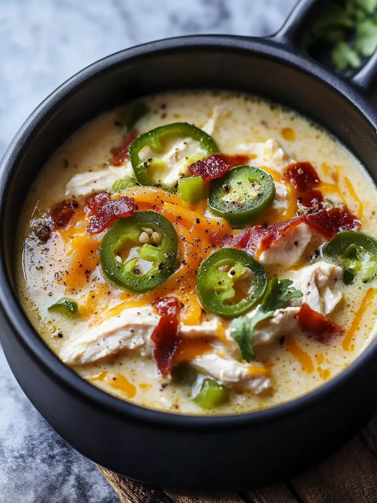 Spicy Jalapeño Popper Chicken Soup