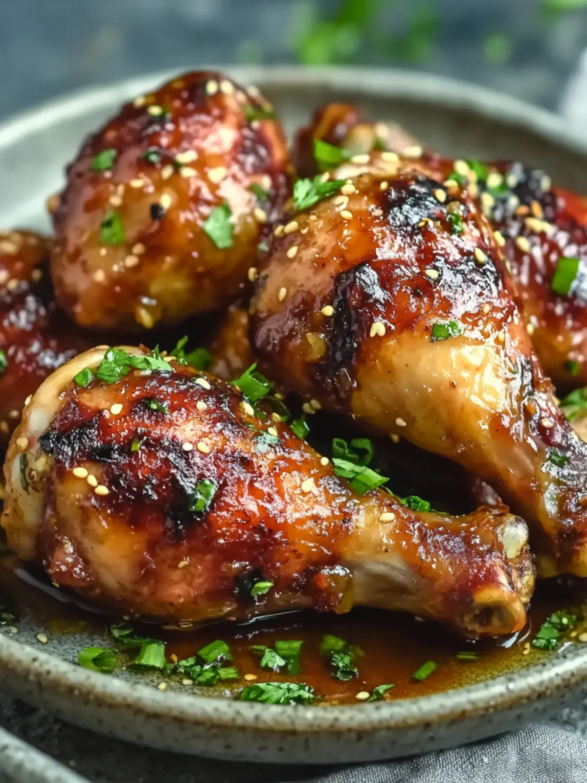 Crispy Oven Baked Honey Garlic Chicken Legs Easy Sticky Soy Glaze Recipe