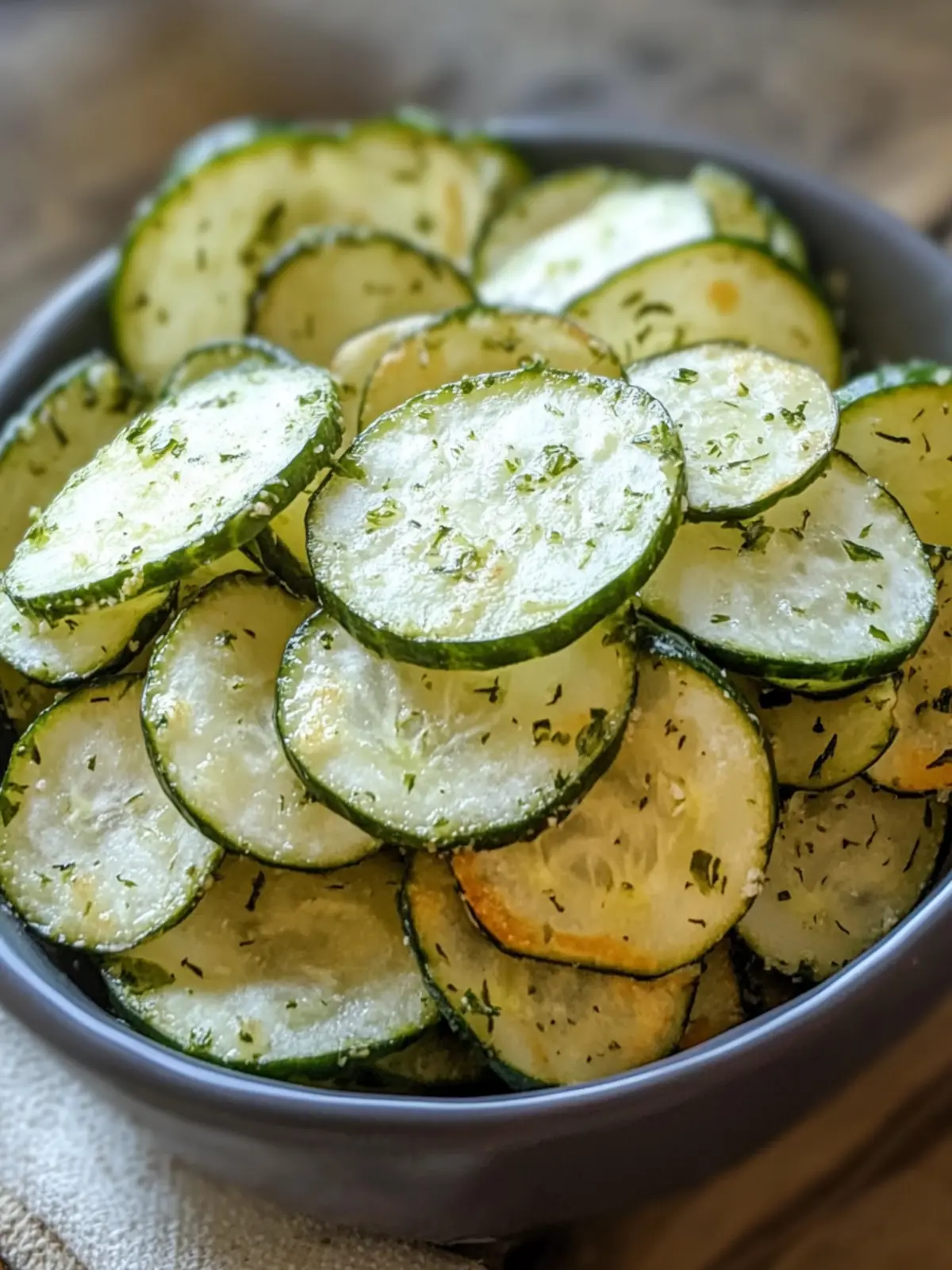 Crunchy Ranch Cucumber Chips Recipe