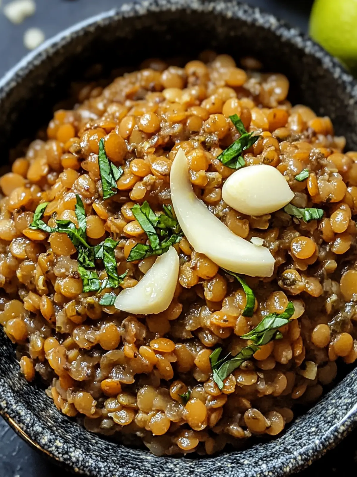Ultimate Slow Cooker Herb Garlic Lentils