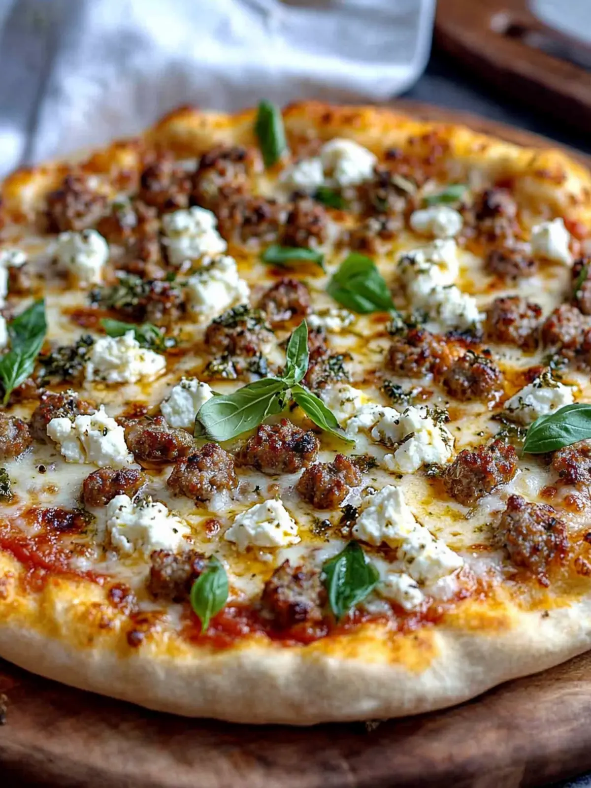 Hot Sausage Feta Honey Pizza