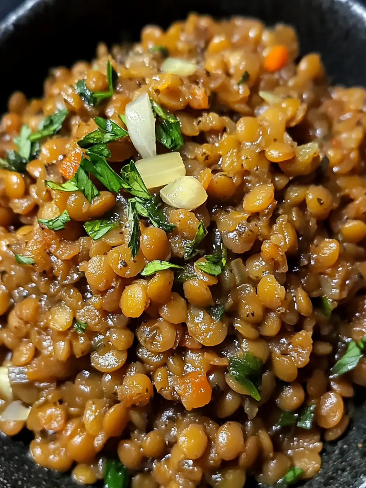 Ultimate Slow Cooker Herb Garlic Lentils