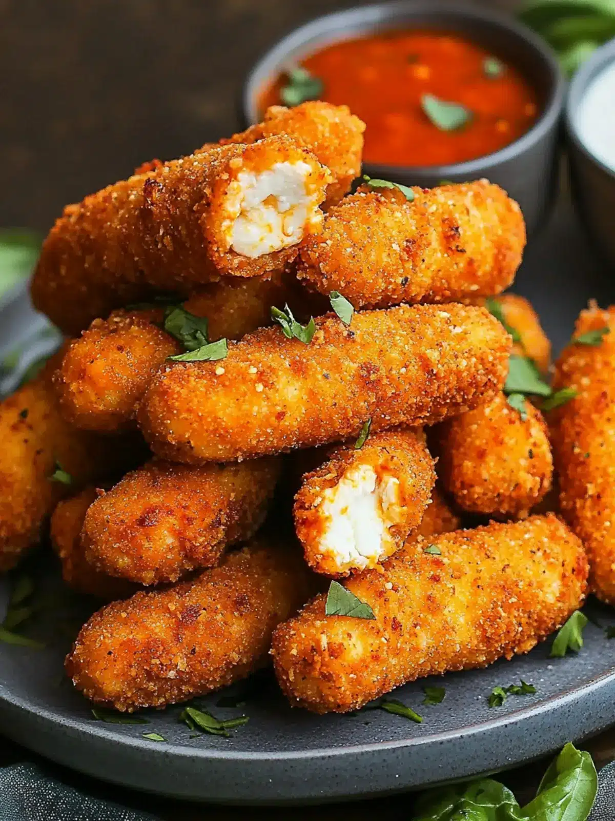 Spicy Buffalo Chicken Mozzarella Sticks