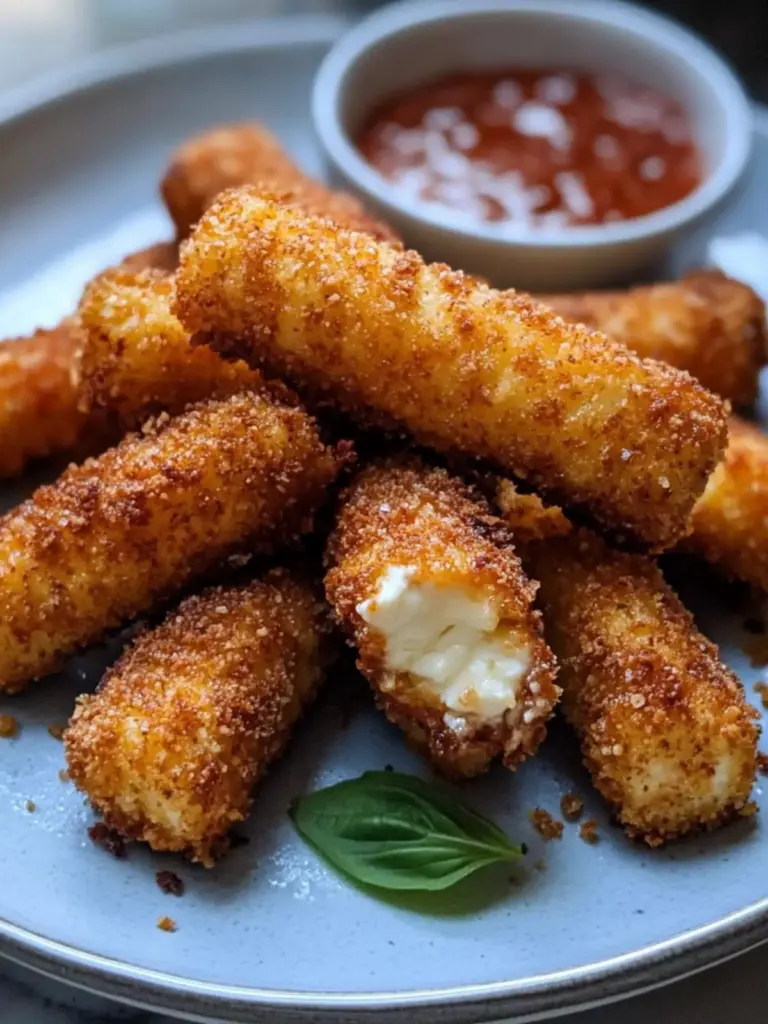 Crispy & Effortless Mozzarella Sticks in Air Fryer
