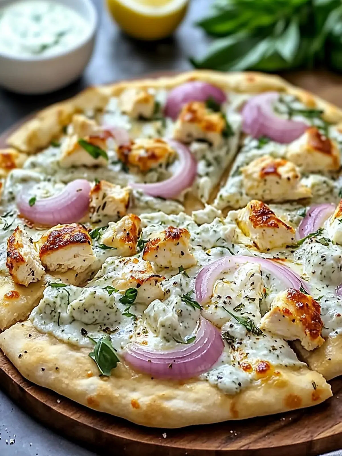 Tzatziki Chicken Pizza