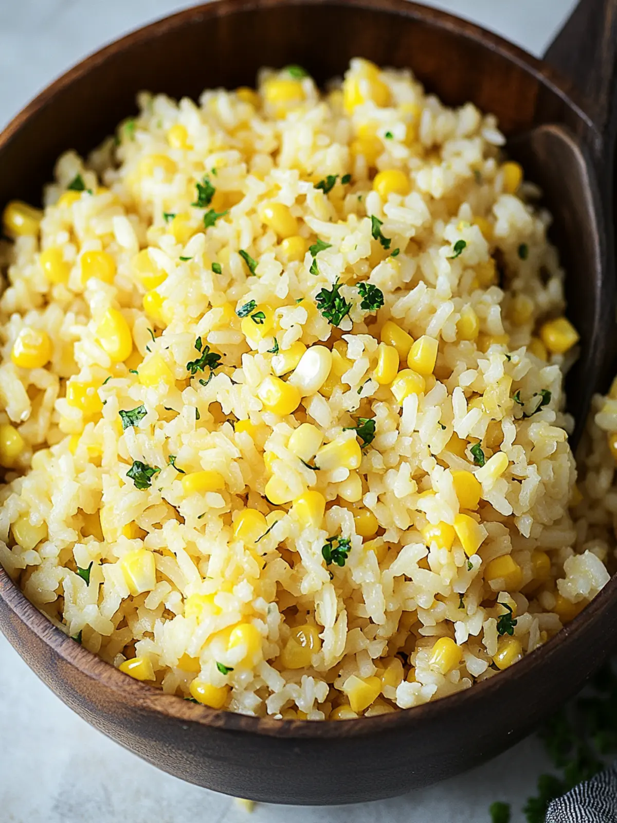 Hot buttered corn rice