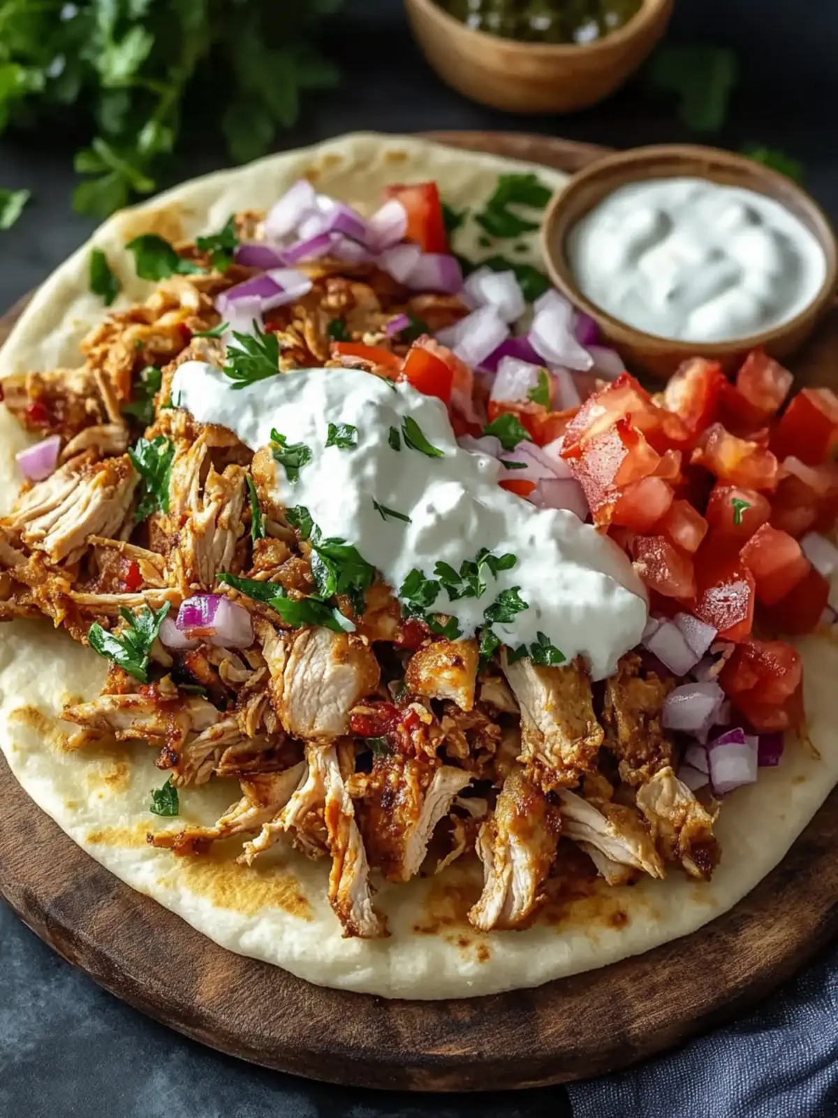 Slow Cooker Chicken Shawarma