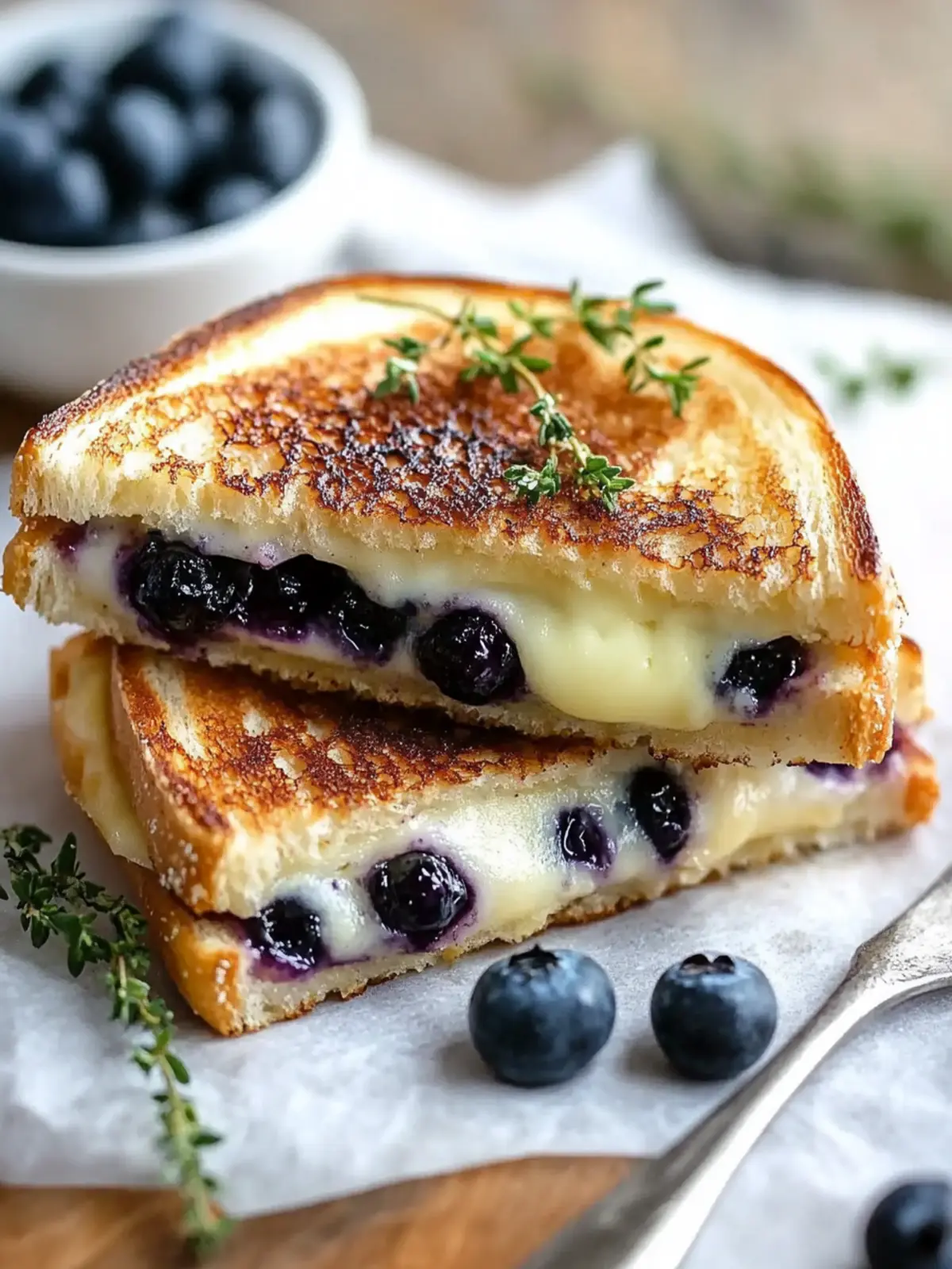 Sweet & Savory Blueberry Grilled Cheese
