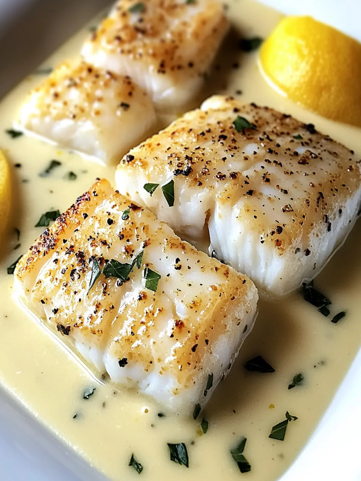 Baked Cod in Coconut Lemon Cream Sauce for Busy Weeknights