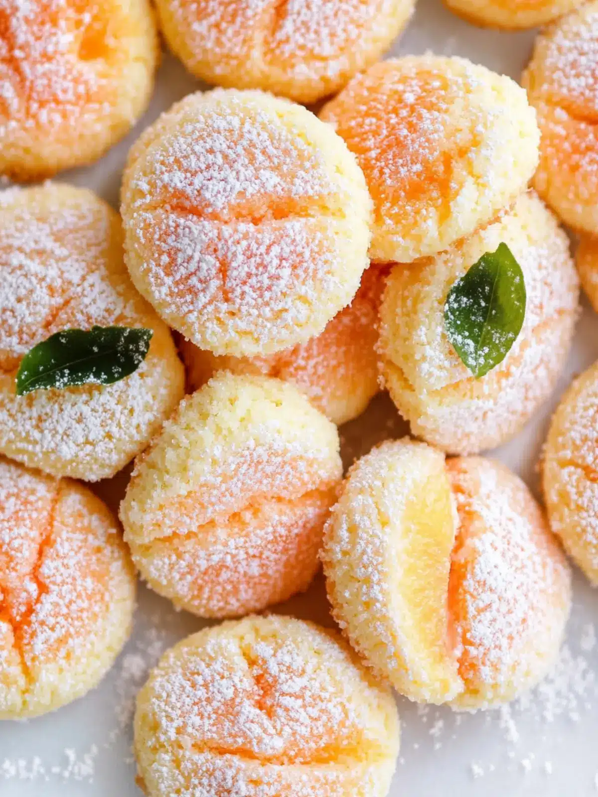 Orange Infused Sweet Ricotta Peach Cookies