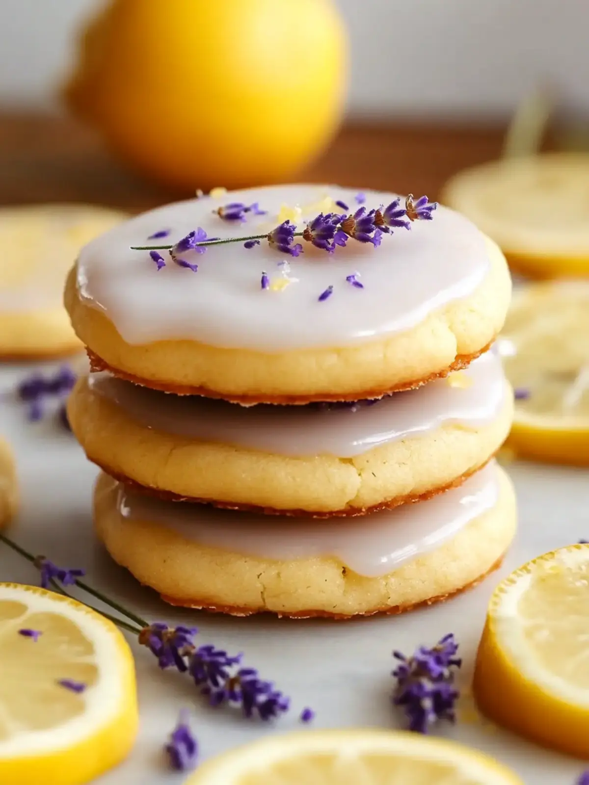 Lemon Lavender Cookies with Sweet Citrus Glaze