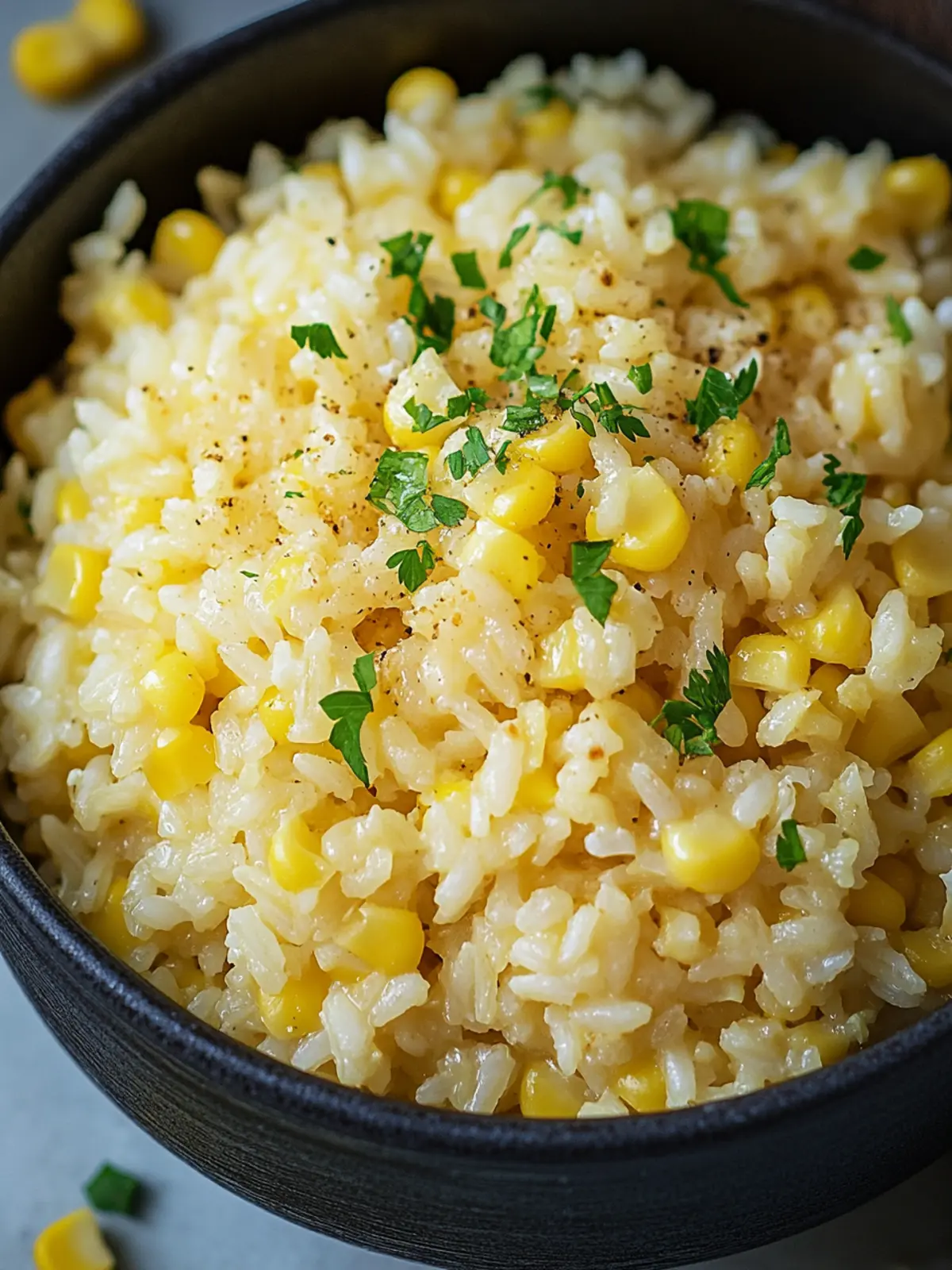 Hot buttered corn rice