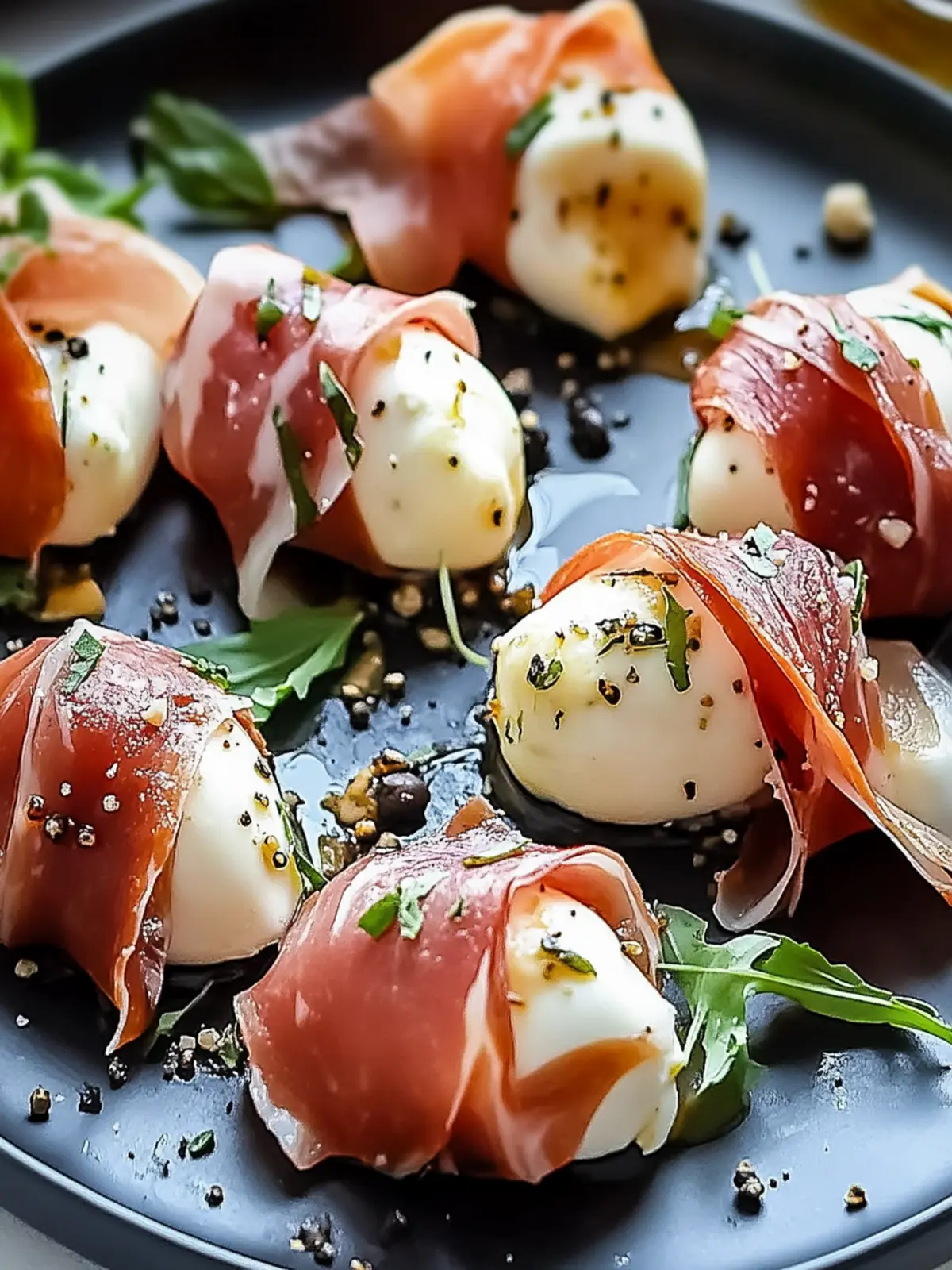 Prosciutto Wrapped Mozzarella Bites