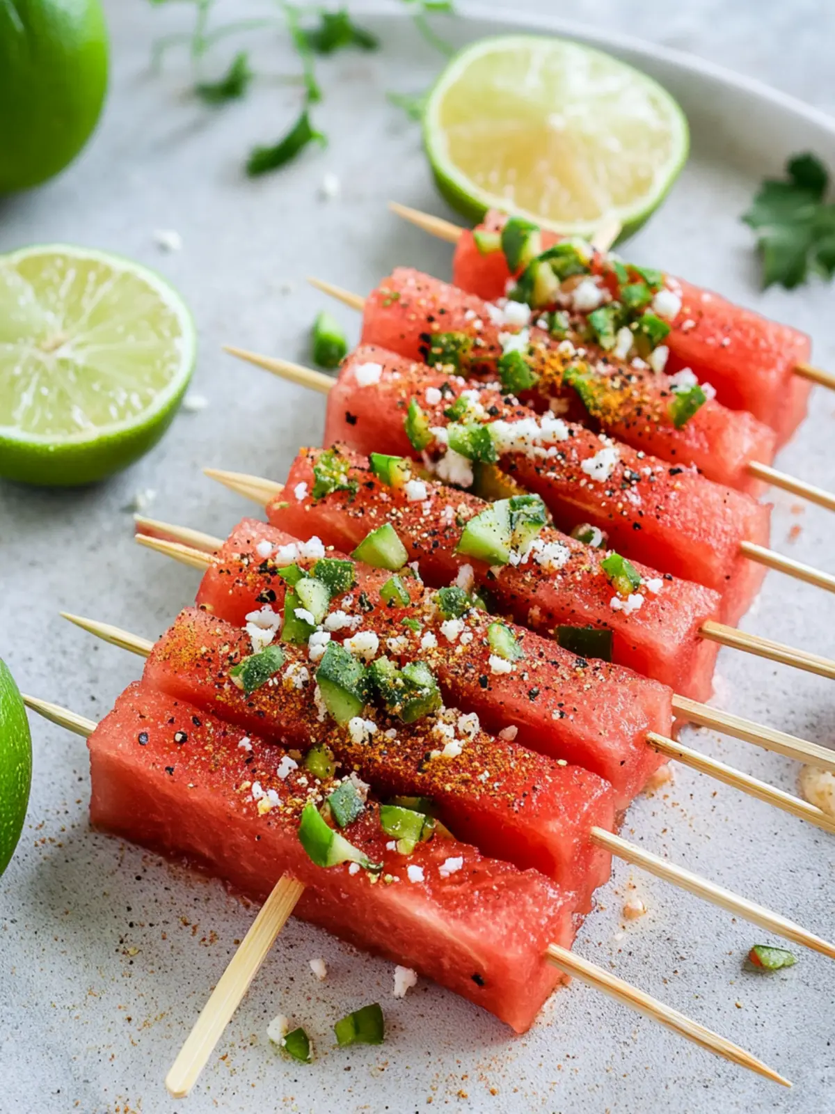 Watermelon Tajin Skewers